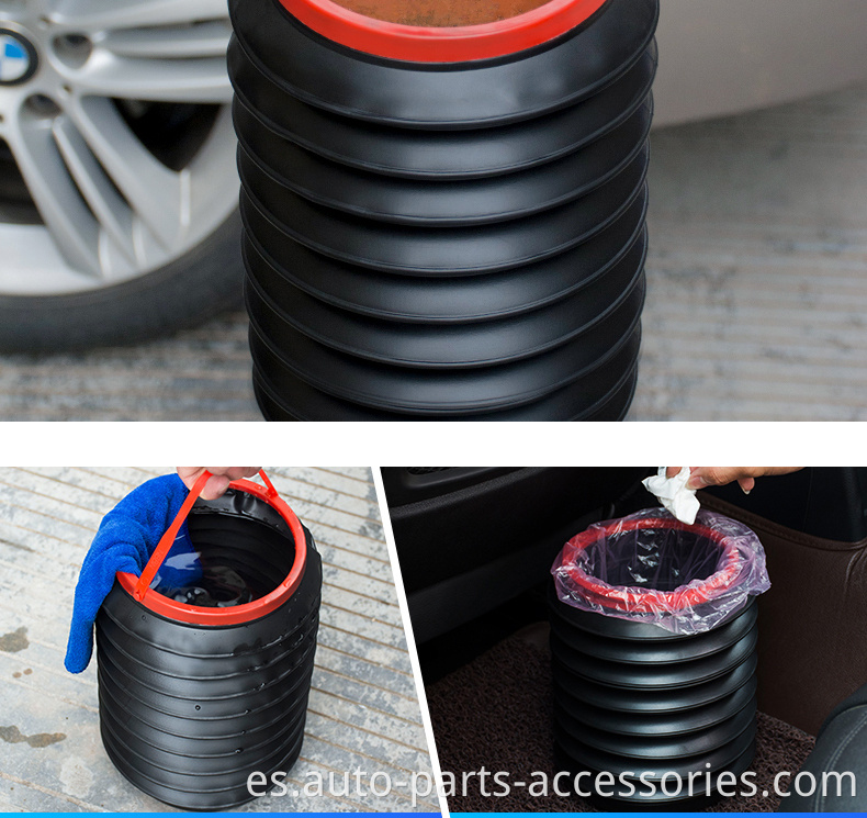 nuevo diseño lata de basura plegable ponderada 100% impermeable para automóvil